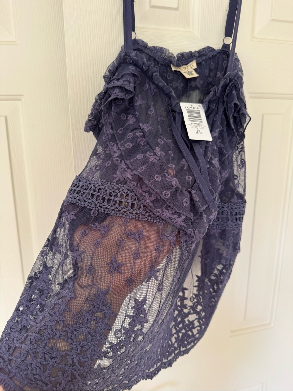 NWT Torrid Festi Lace Ruffle Top - Picture 4 of 4